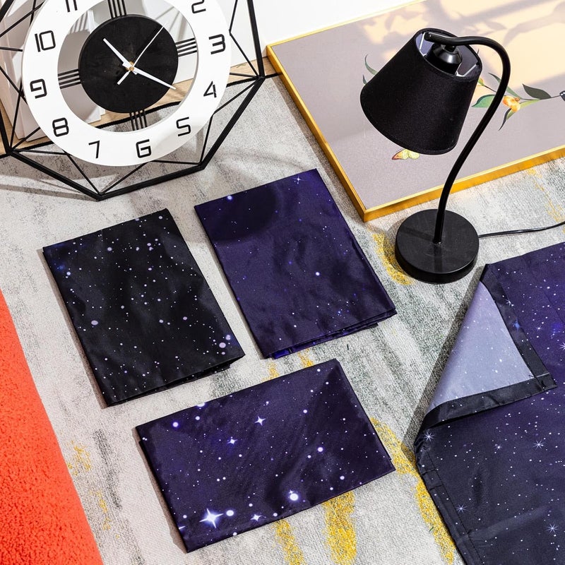 ROCEEI 8 Pcs 4 x 2 Feet Fluorescent Light Covers Magnetic for Ceiling Lights Classroom Office Reducing Glare Harsh Flicker Light Filters for Classroom Office Home Hospital Decor(Night Sky) - Image 4